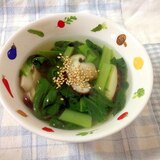 ターサイとしいたけの中華スープ(o^^o)